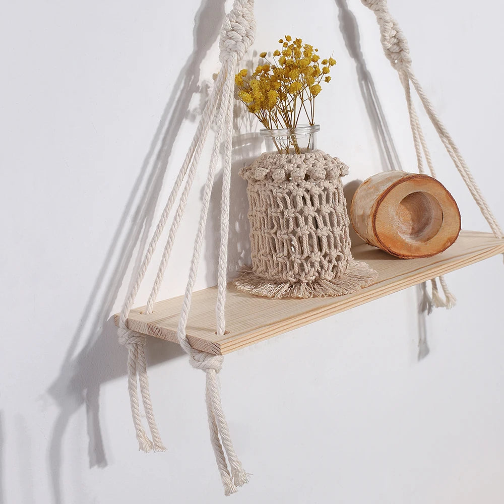 Wall Hanging Shelf Boho Home Decor