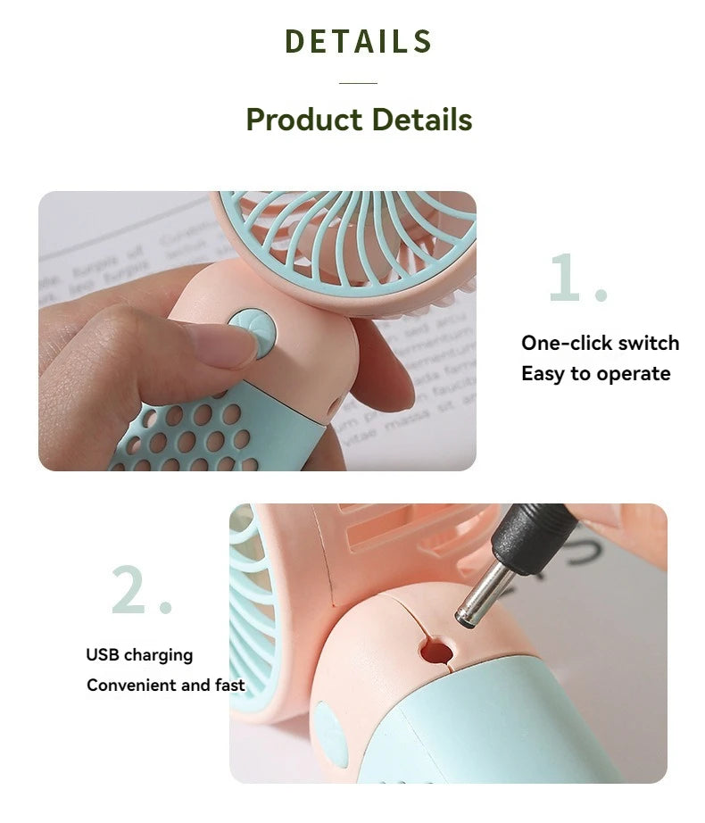Portable Mini Pocket USB Charging Fan