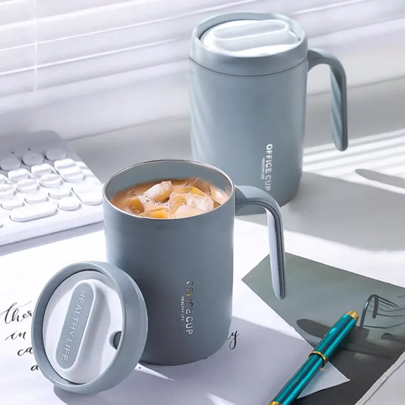 Grey 500 ML Covered Coffee Cup