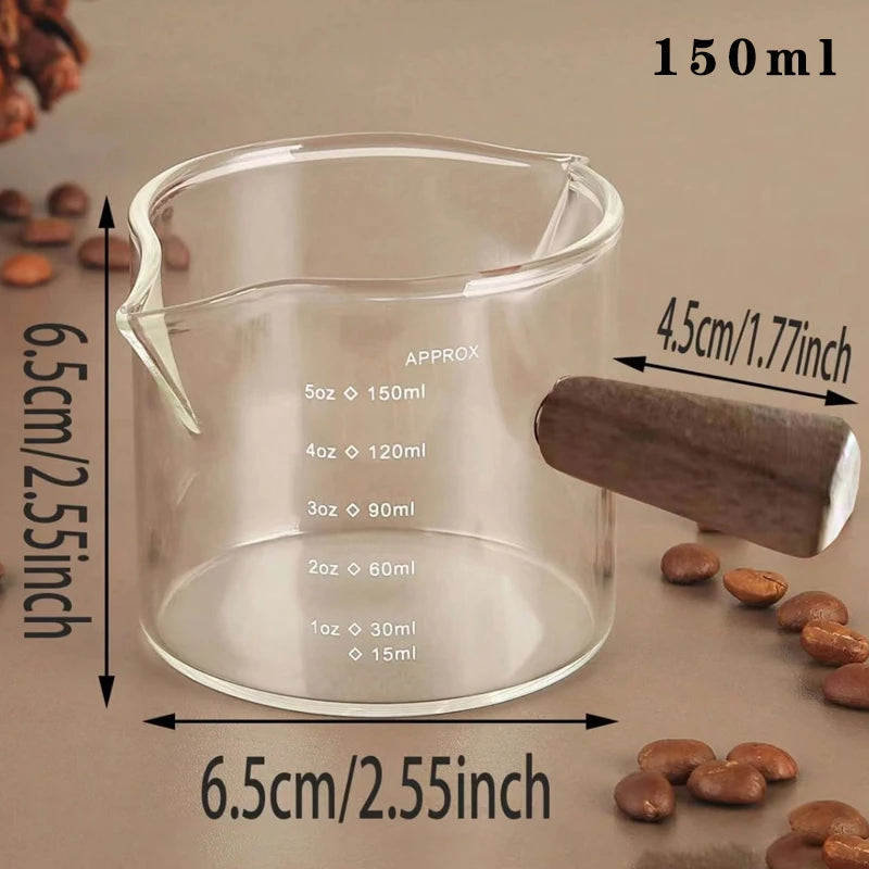75ml Glass Espresso Measuring Cup With Handle