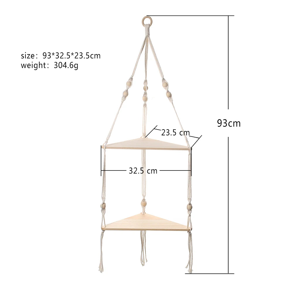 Wall Hanging Shelf Boho Home Decor