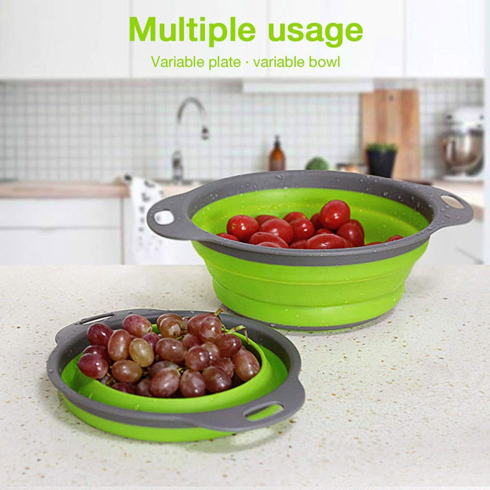 Silicone Folding Drain Fruit/Vegetable Washing Basket