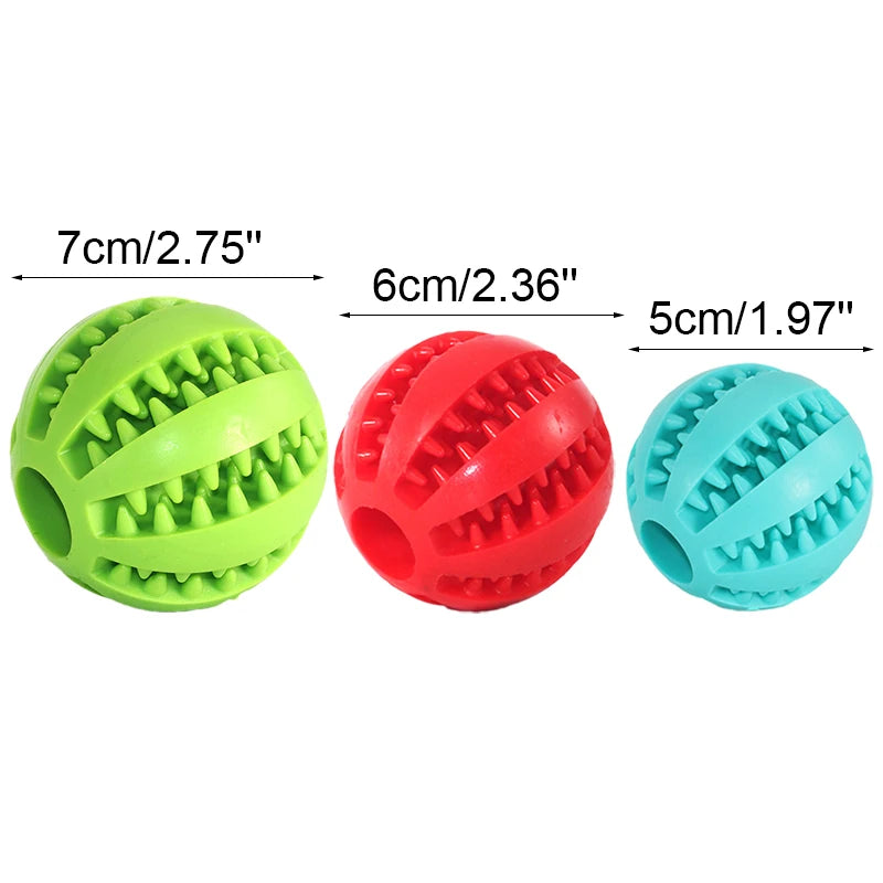 Dog Soft Interactive Elasticity Chew Ball Toy For Tooth Cleaning