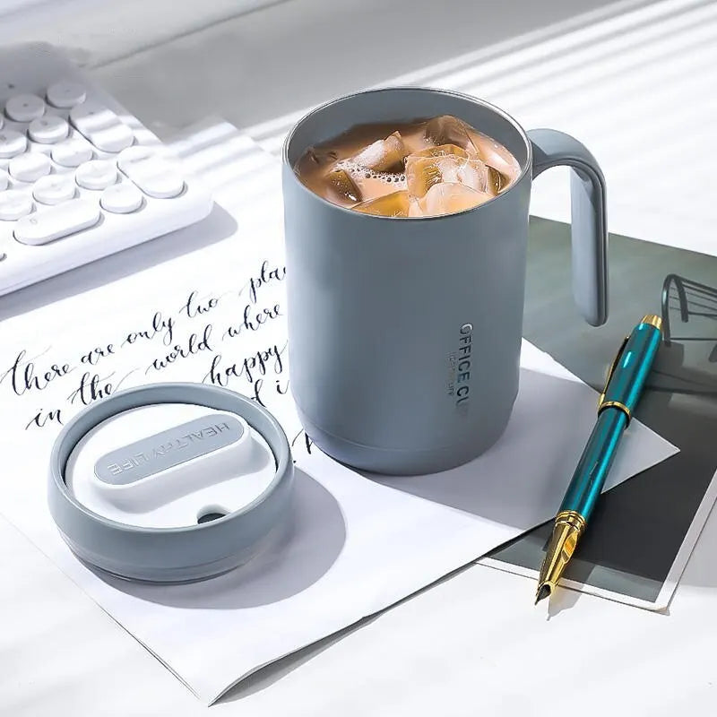 Grey 500 ML Covered Coffee Cup