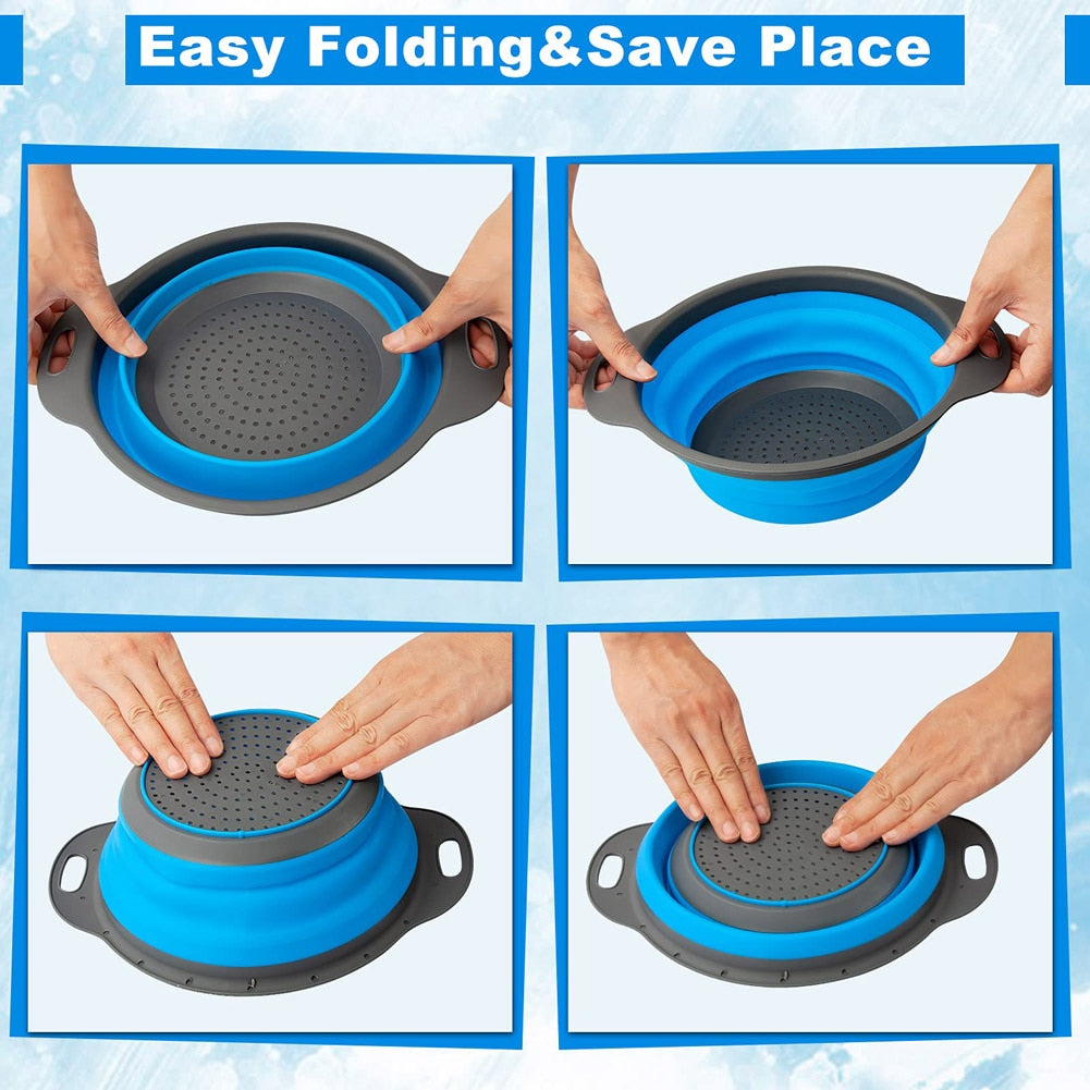 Silicone Folding Drain Fruit/Vegetable Washing Basket