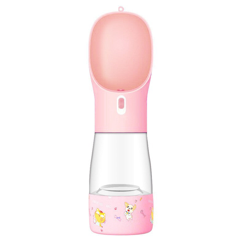 Pet Water Bottle With Feeder Bowl