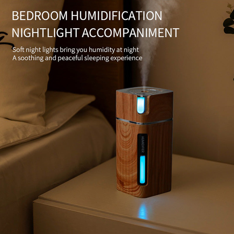 Electric Wood Grain Humidifier Aroma Essential Oil Diffuser
