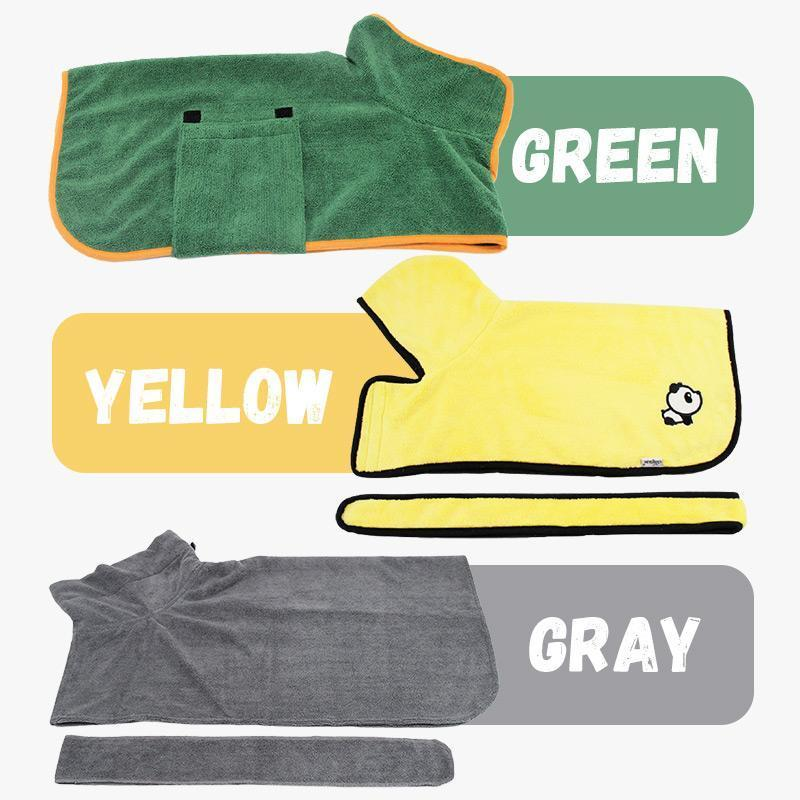 Absorbent Pet Bathrobe With Waist Wrapped Microfiber