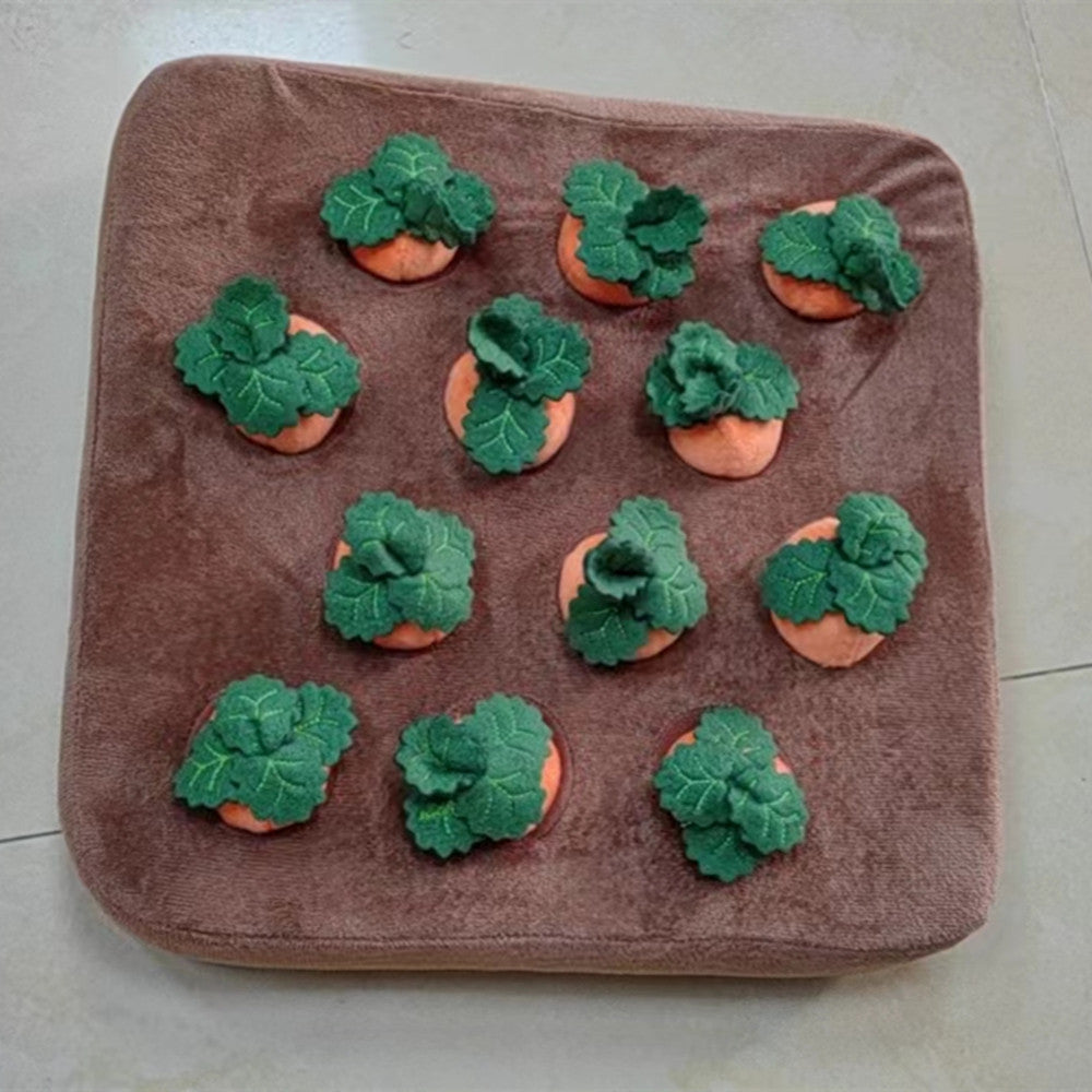 Dog Carrot Plush Toy with Snuffle Mat