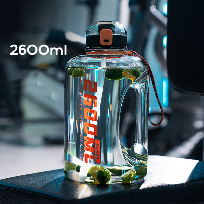 Large Capacity Water Bottle With Straw