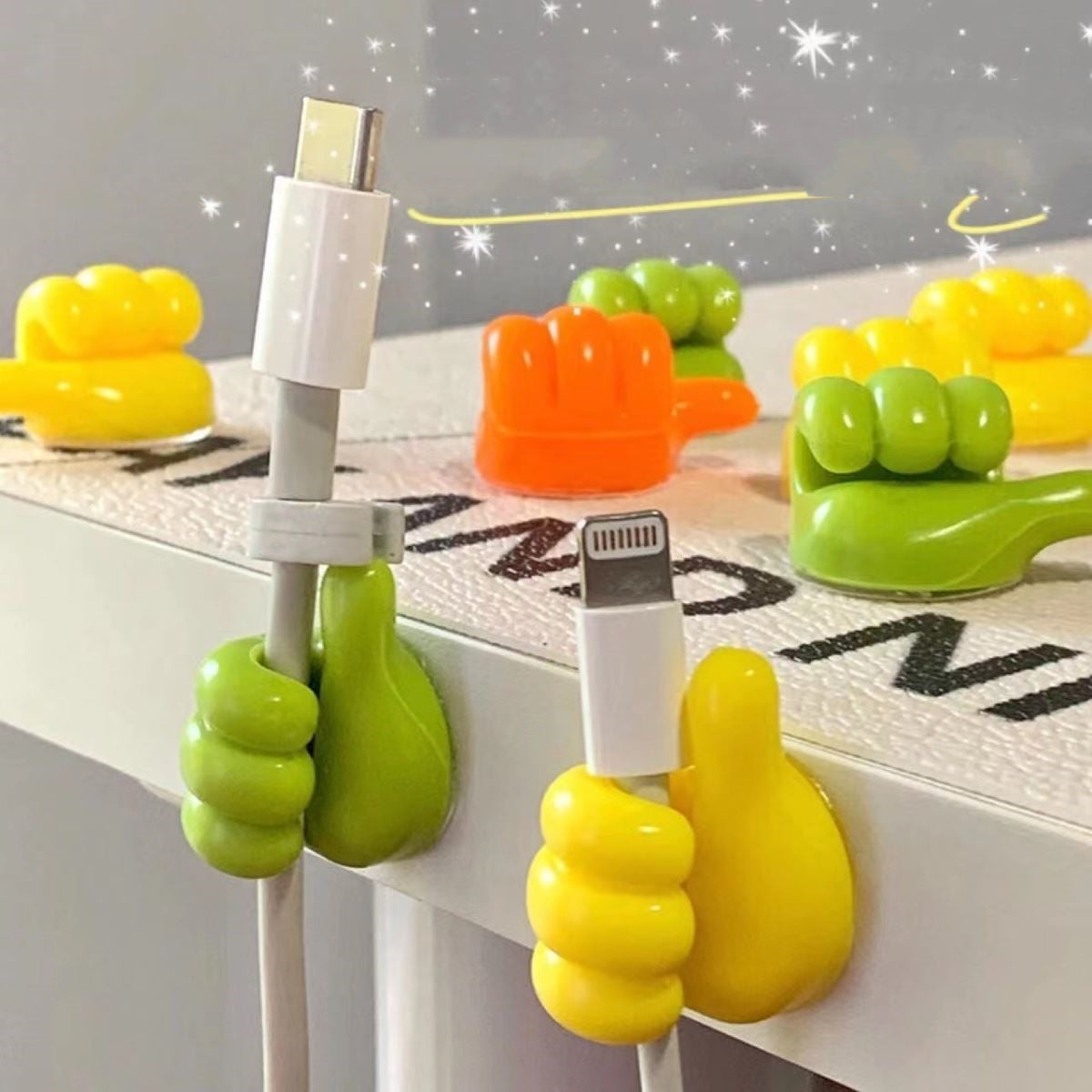 Multifunctional Thumb Hooks Wire Organizer Wall Hooks