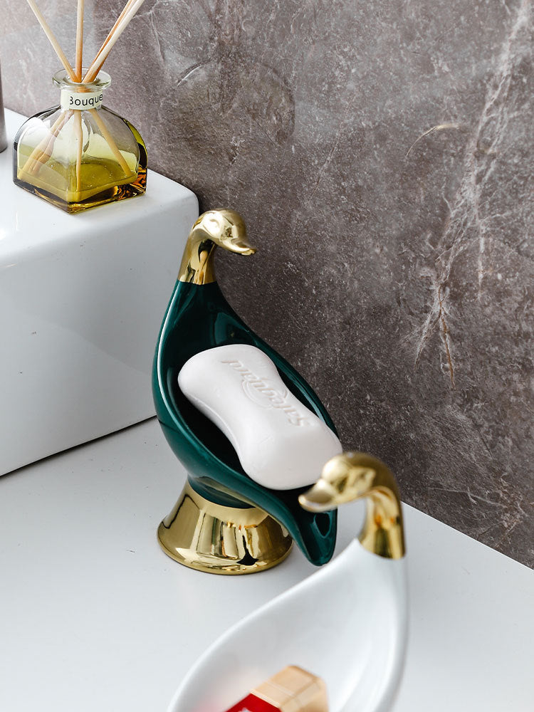 Ceramic Swan Soap Rack