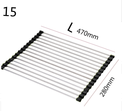 Stainless Steel Folding Kitchen Drain Sink Rack