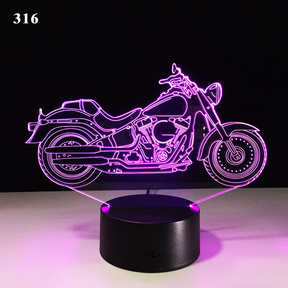 Motorcycle Led Desk Lamp