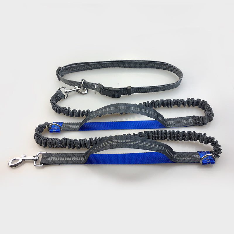 Multi-Function Running Reflective Double Elastic Dog Leash