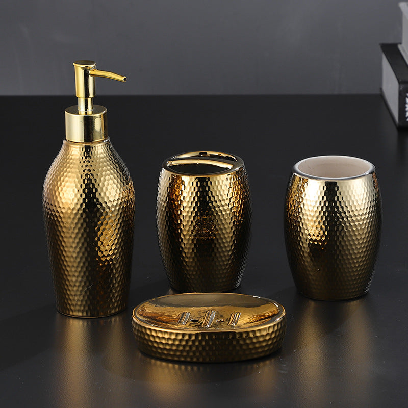 4 Piece Ceramic Wash Bathroom Set