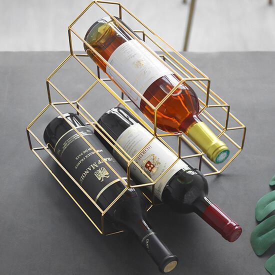 Creative Geometric Metal Wine Rack