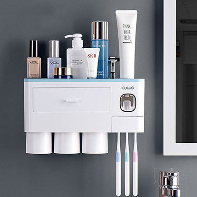 Non-marking Hanging Magnetic Toothbrush Holder