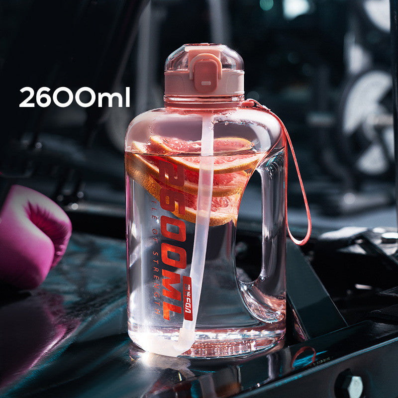 Large Capacity Water Bottle With Straw