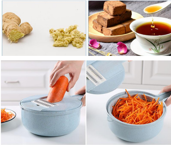 8 In 1 Vegetable Slicer/Peeler With Strainer Cutter