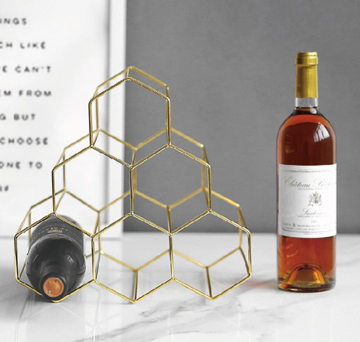 Creative Geometric Metal Wine Rack