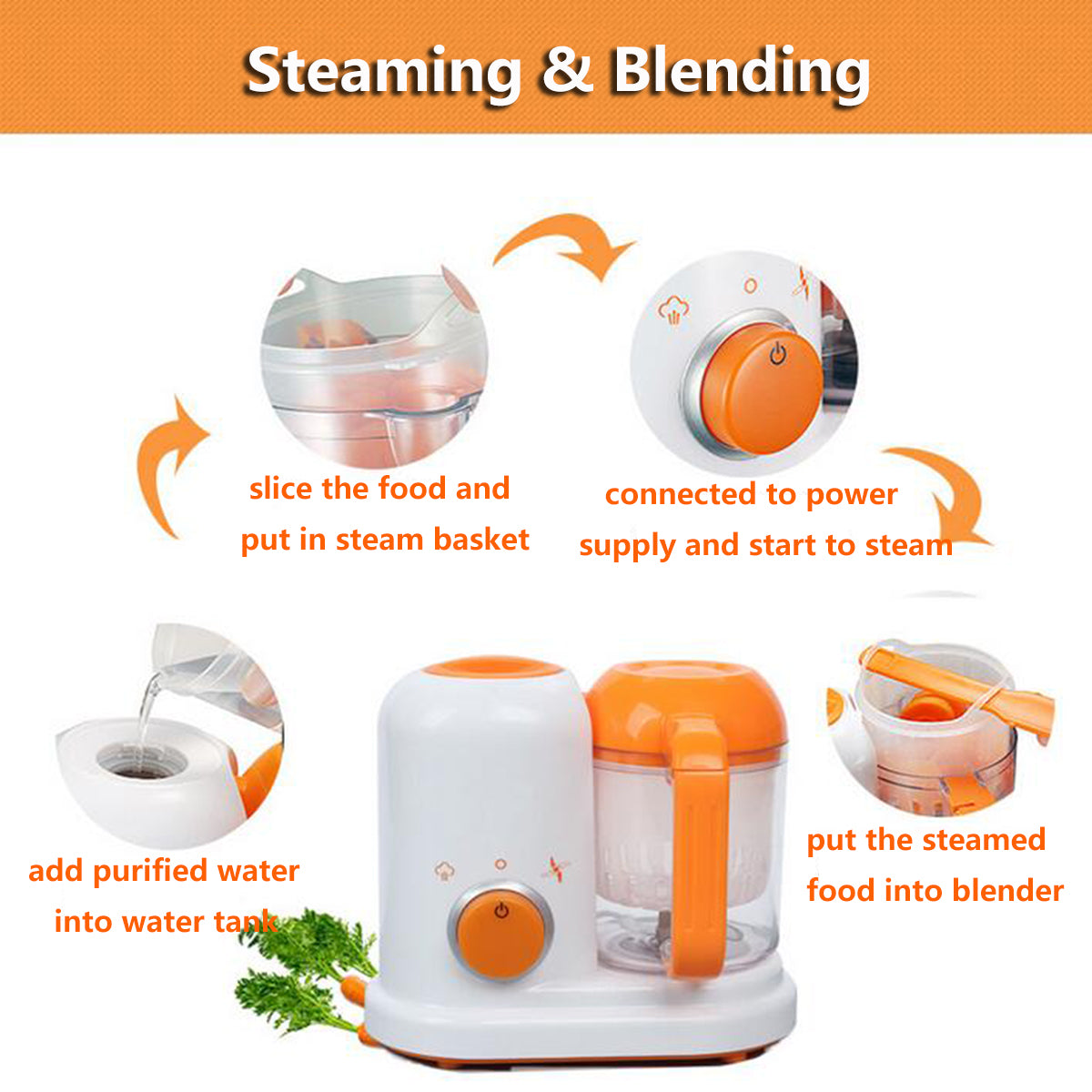 Multi-function Baby Food Processor/Milk Warmer