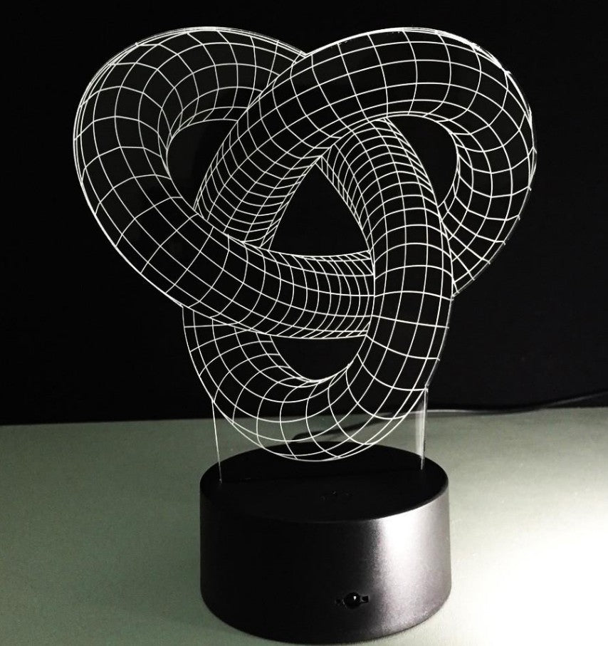 Knot 2 - 3D Optical Illusion Hologram LED Lamp
