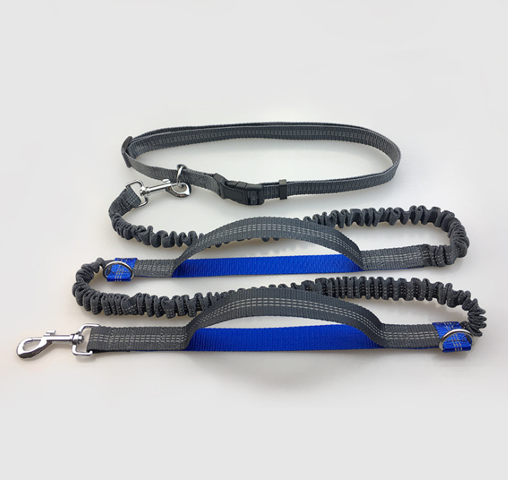 Multi-Function Running Reflective Double Elastic Dog Leash