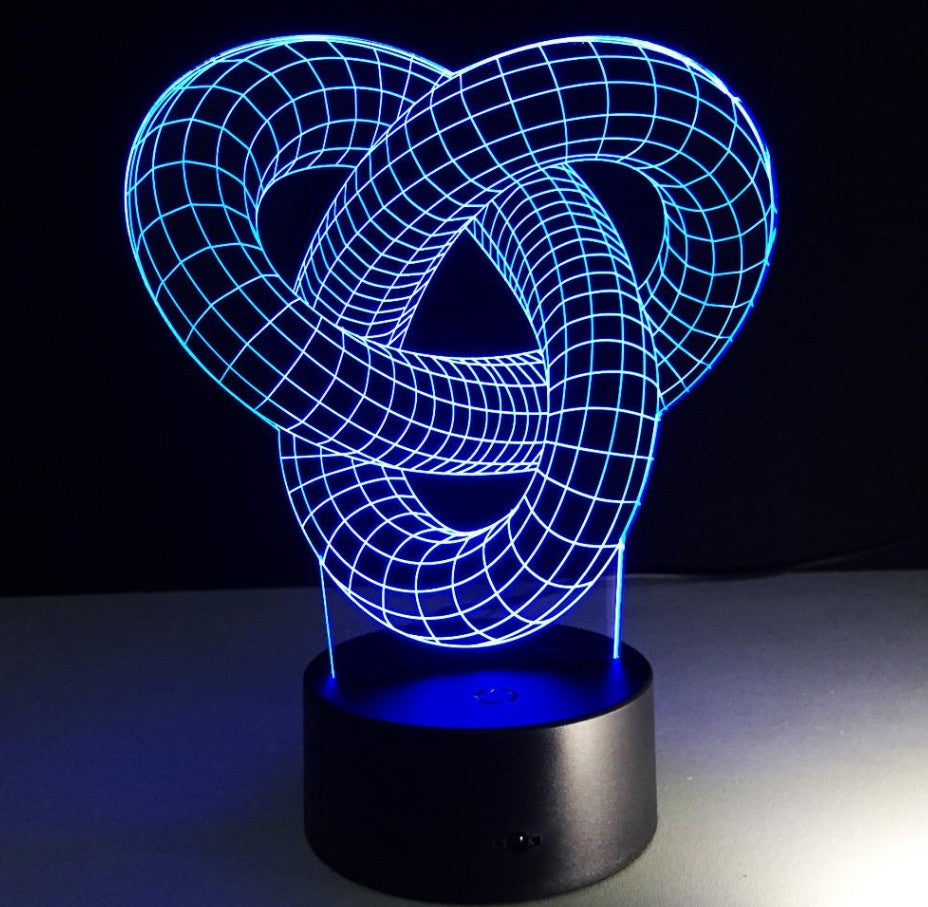 Knot 2 - 3D Optical Illusion Hologram LED Lamp