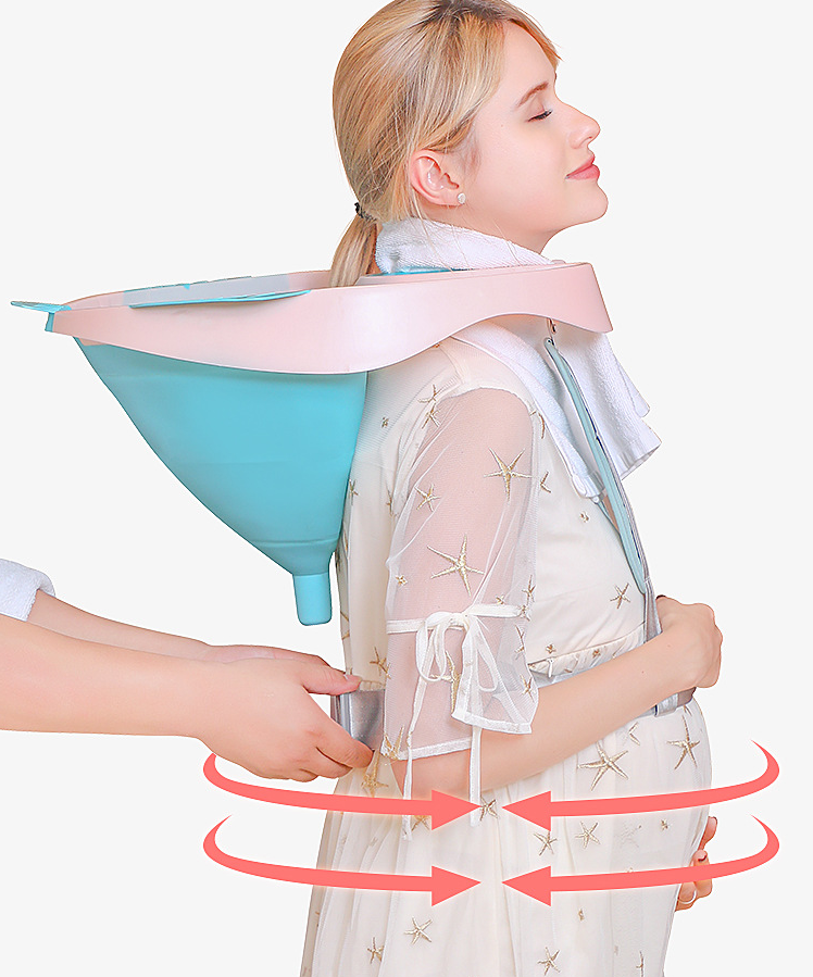Portable Foldable Silicone Shampoo Basin with Drain Tube