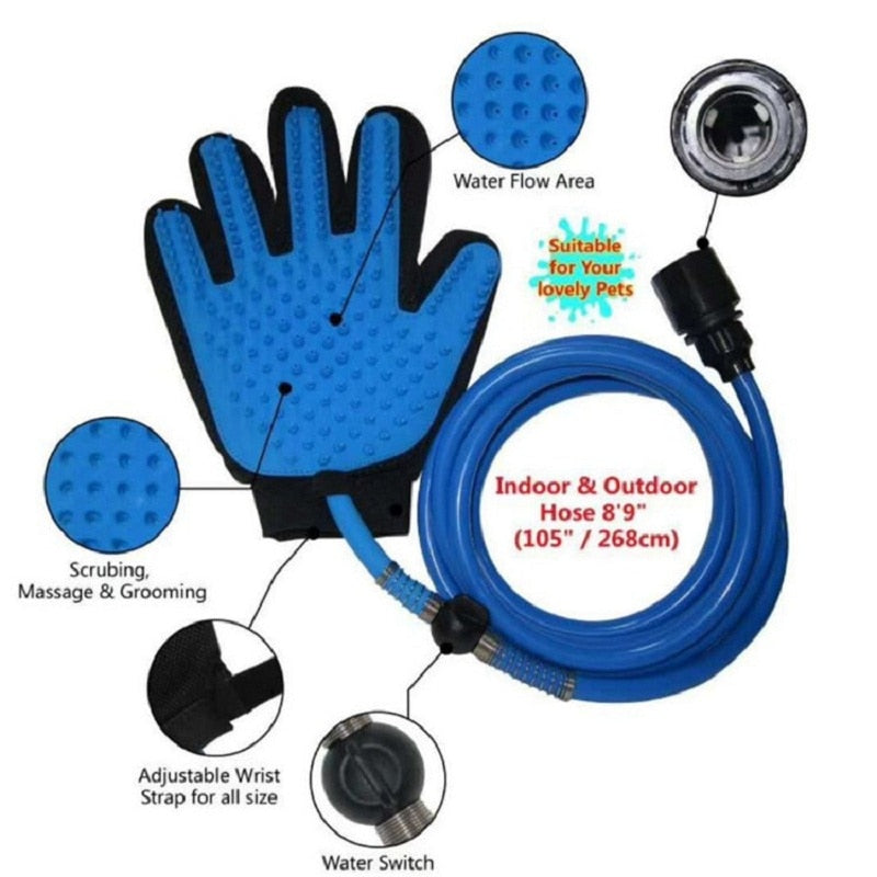 Dog Shower Head Bathing Brush