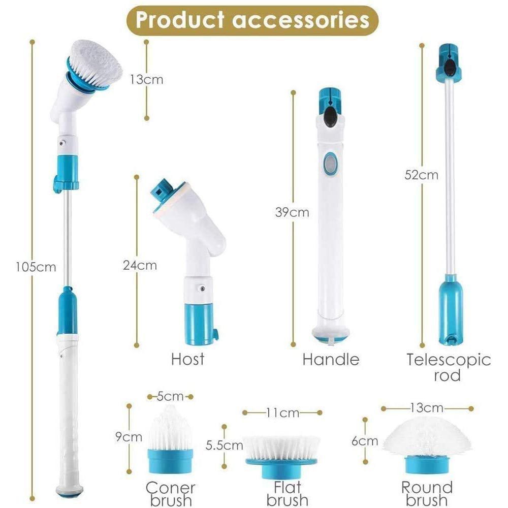 Wireless Rechargeable Long Handle Electric Cleaning Brush