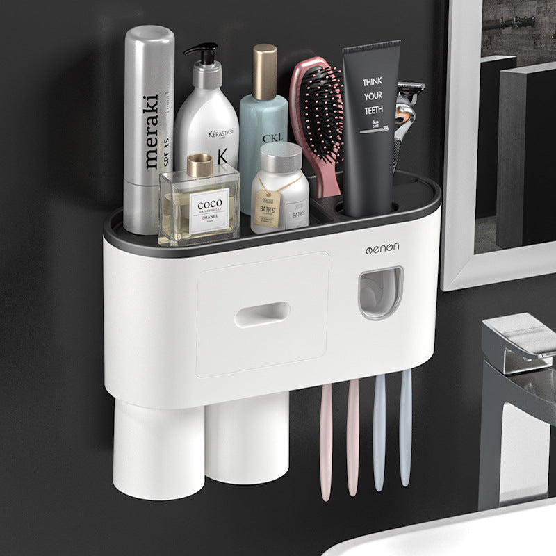 Non-marking Hanging Magnetic Toothbrush Holder