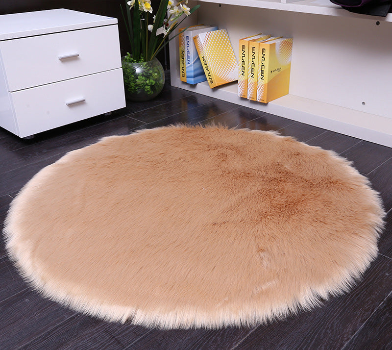 Round Soft Faux Sheepskin Fur Rugs