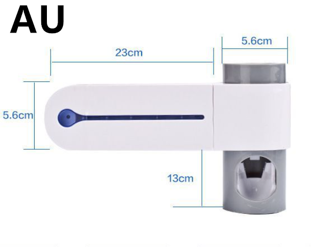 2-in-1 UV Disinfection Toothbrush Holder & Automatic Toothpaste Dispenser