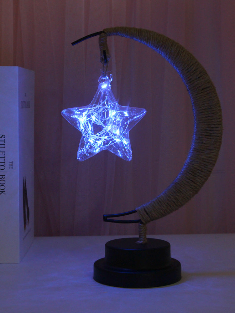 LED Moon Star Shape Copper Wire Lamp