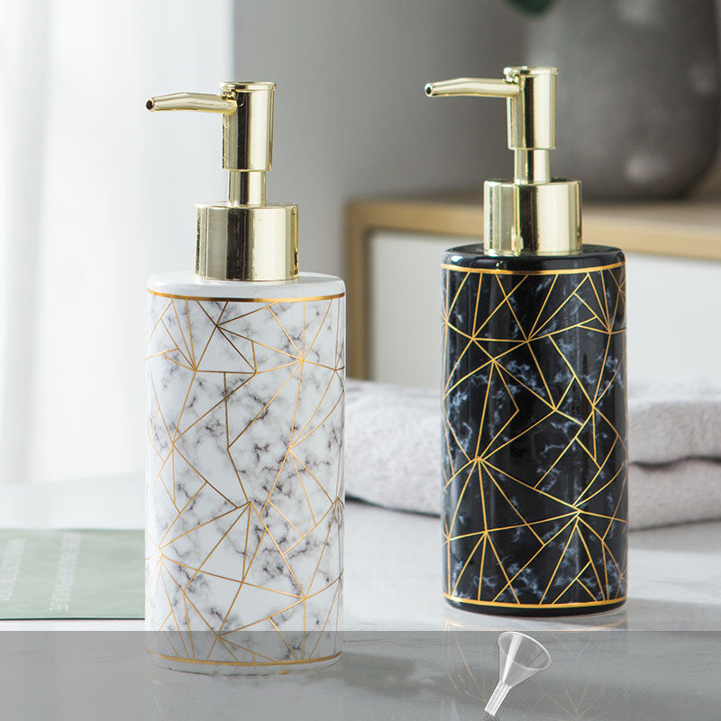 Marble Ceramic Lotion Bathroom Accessories