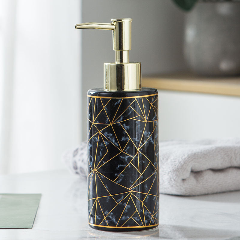 Marble Ceramic Lotion Bathroom Accessories