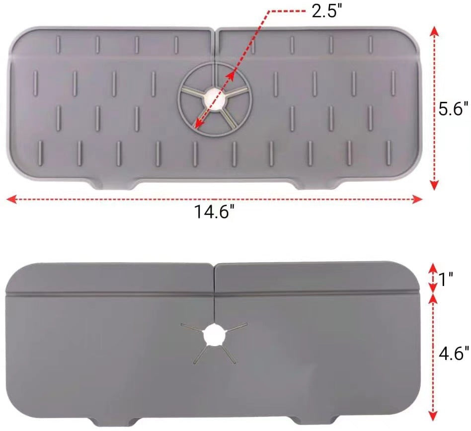 Kitchen Silicone Faucet Absorbent Sink Mat