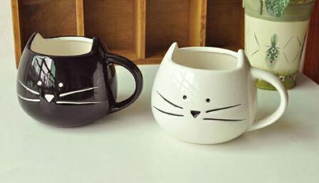 Ceramic Cat Face Coffee Mug
