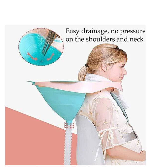 Portable Foldable Silicone Shampoo Basin with Drain Tube
