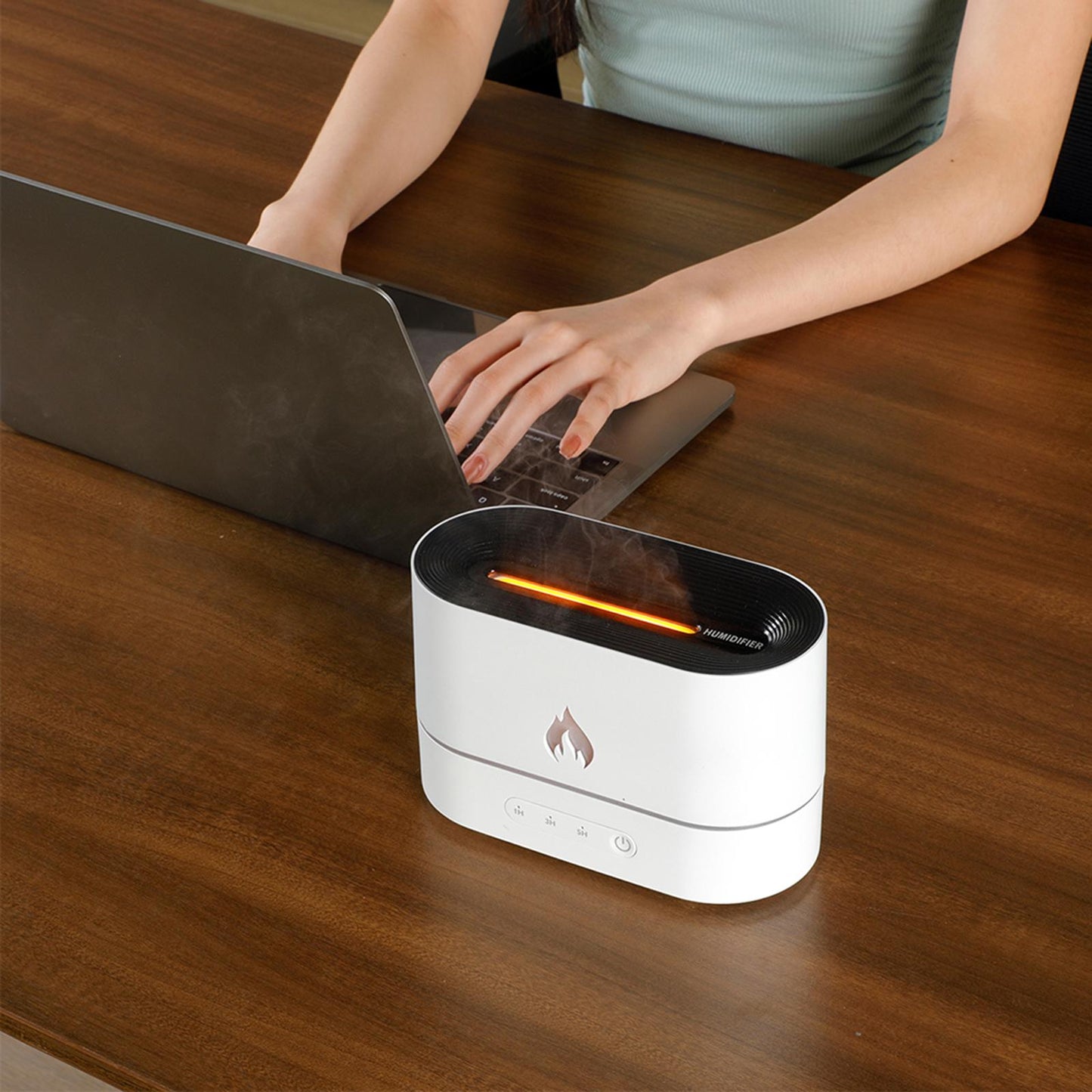 Flame Aromatherapy Atmosphere Light Humidifier Flame Diffuser