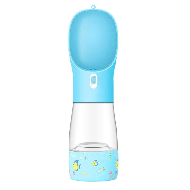 Pet Water Bottle With Feeder Bowl