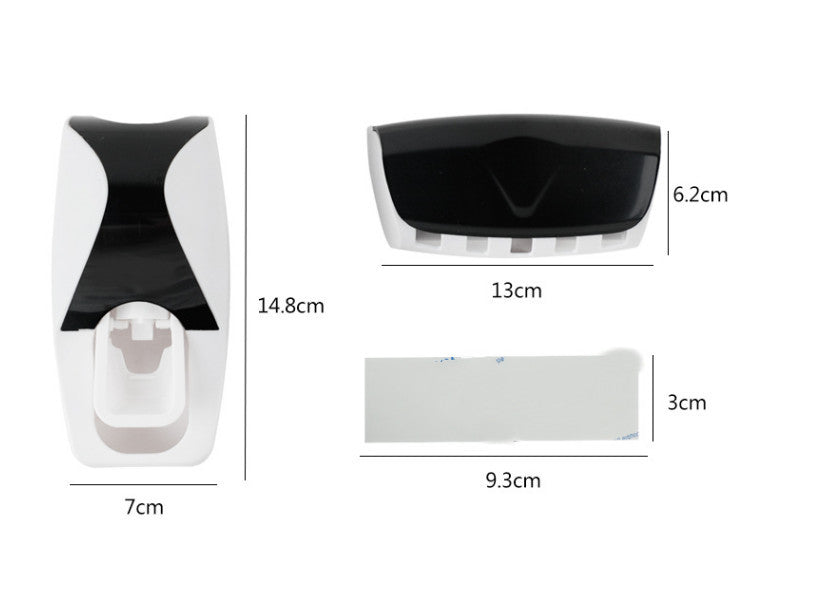 Toothpaste Dispenser With Toothbrush Holder