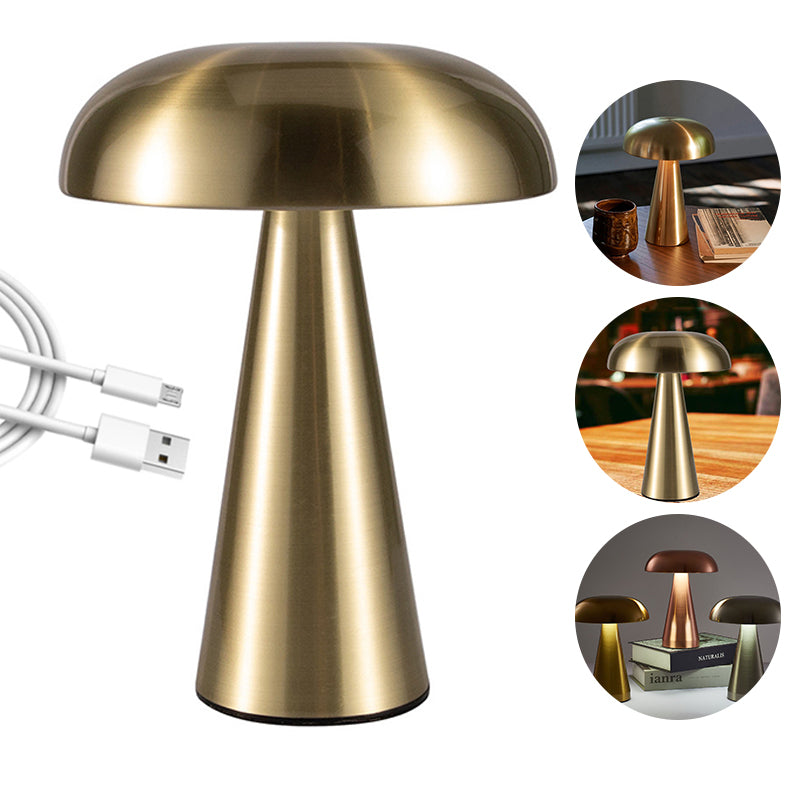 Mushroom LED Table Lamps Touch Dimming Rechargeable