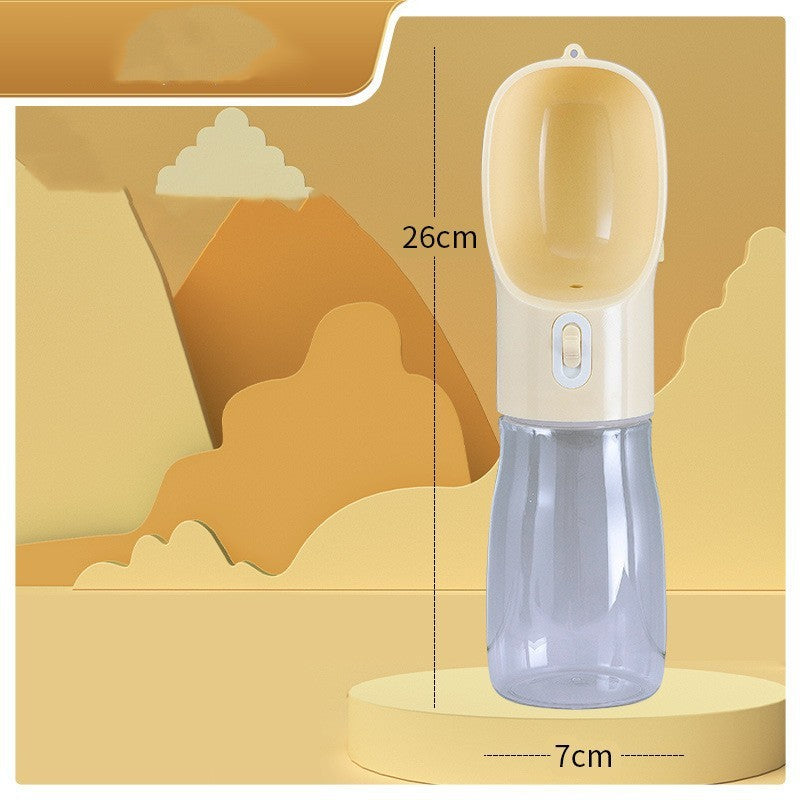 Pet Water Bottle With Feeder Bowl