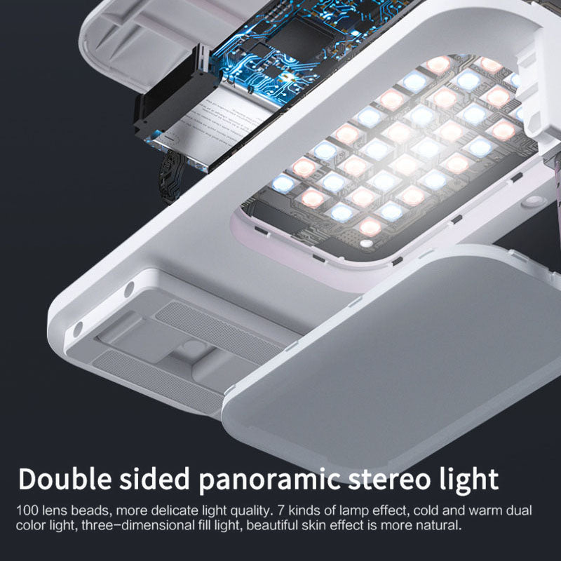 Portable/Foldable Mobile Phone Holder With Light & Bluetooth Remote Control