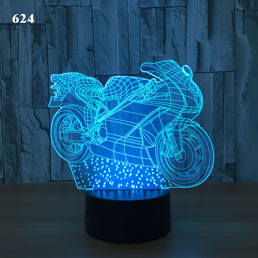 Motorcycle Led Desk Lamp