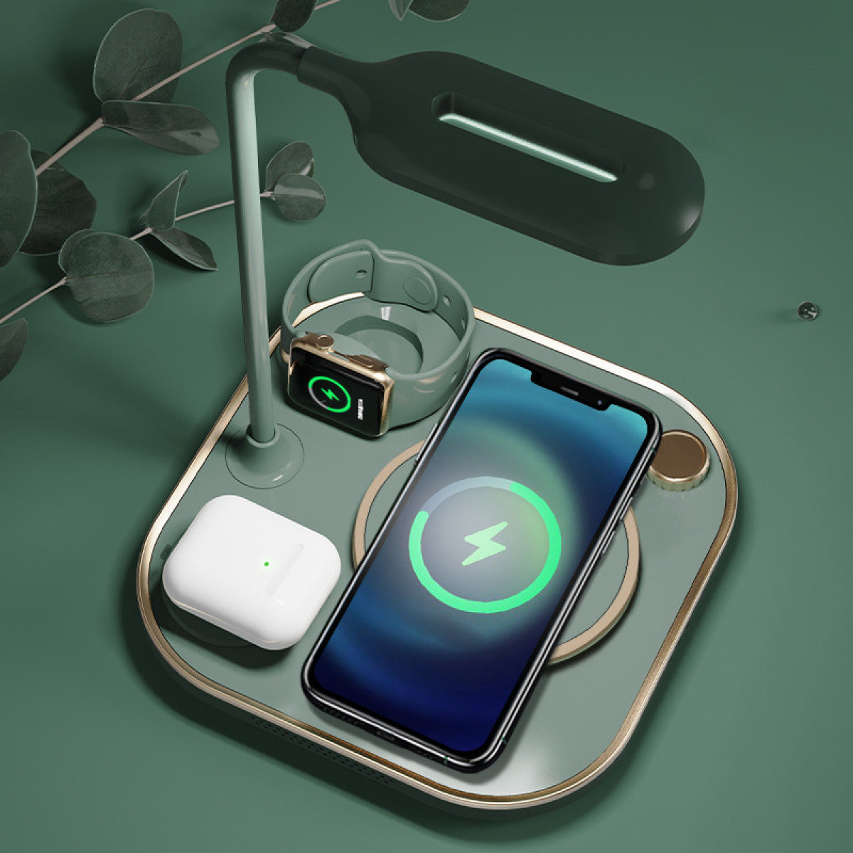 Three-in-one Wireless Magnetic Charger 15W Fast Charging Desk Lamp