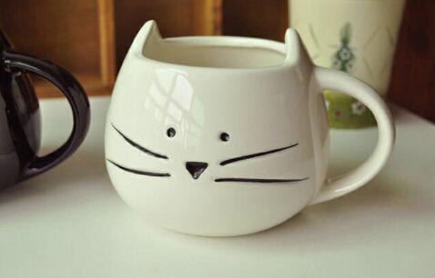 Ceramic Cat Face Coffee Mug